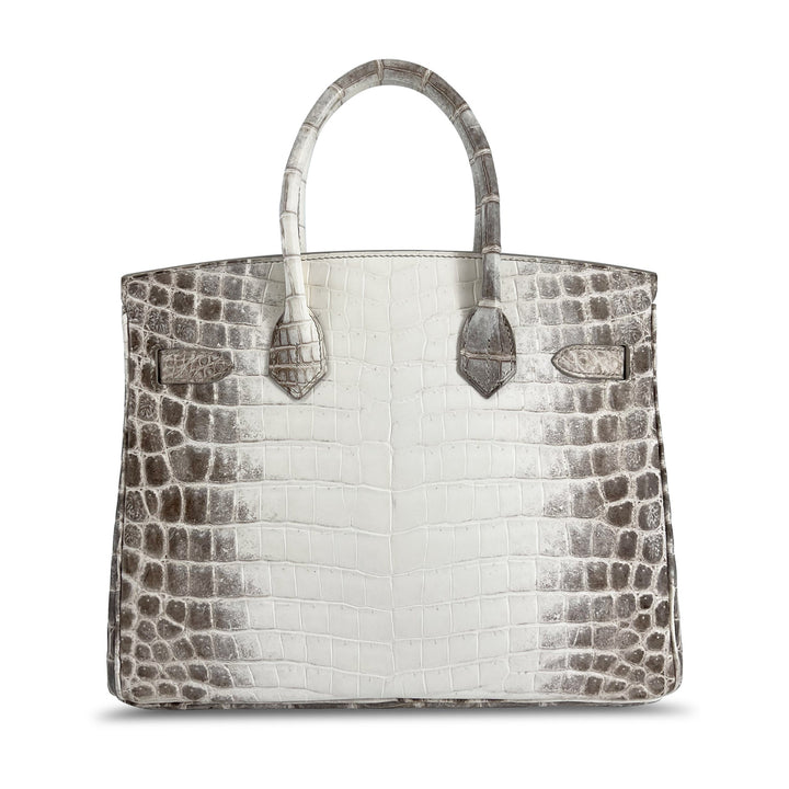 Hermes B30 Himalaya Niloticus Croco Matte PHW designer bag