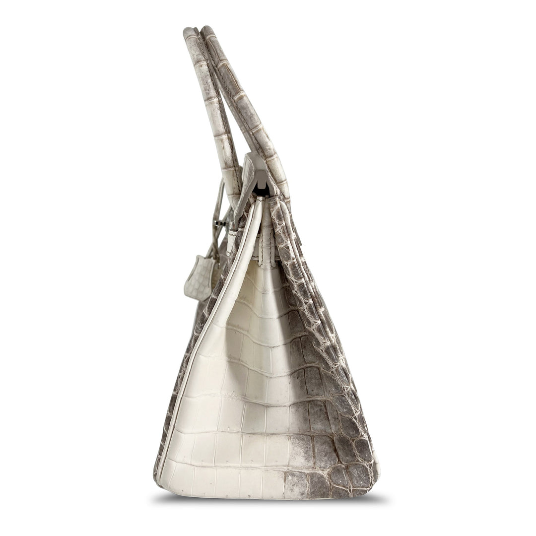 Hermes B30 Himalaya Niloticus Croco Matte PHW designer bag