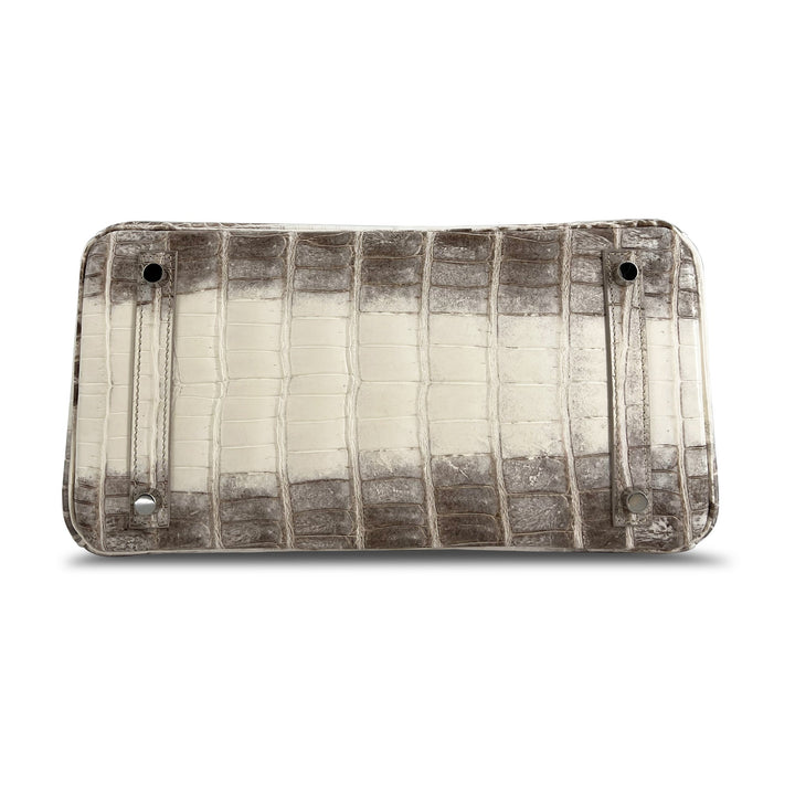 Hermes B30 Himalaya Niloticus Croco Matte PHW designer bag
