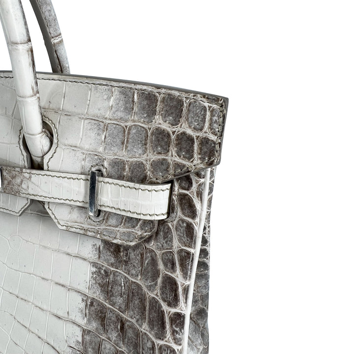 Hermes B30 Himalaya Niloticus Croco Matte PHW designer bag