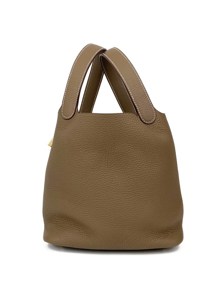 Hermes Etoupe Picotin Lock 22 Bag
