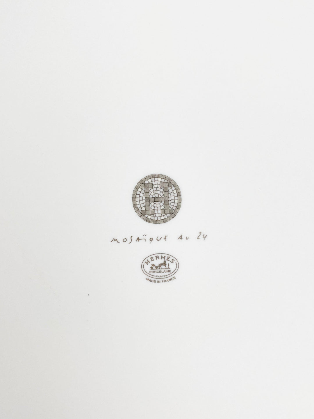 Hermes Mosaique Au 24 Platinum Tart Platter