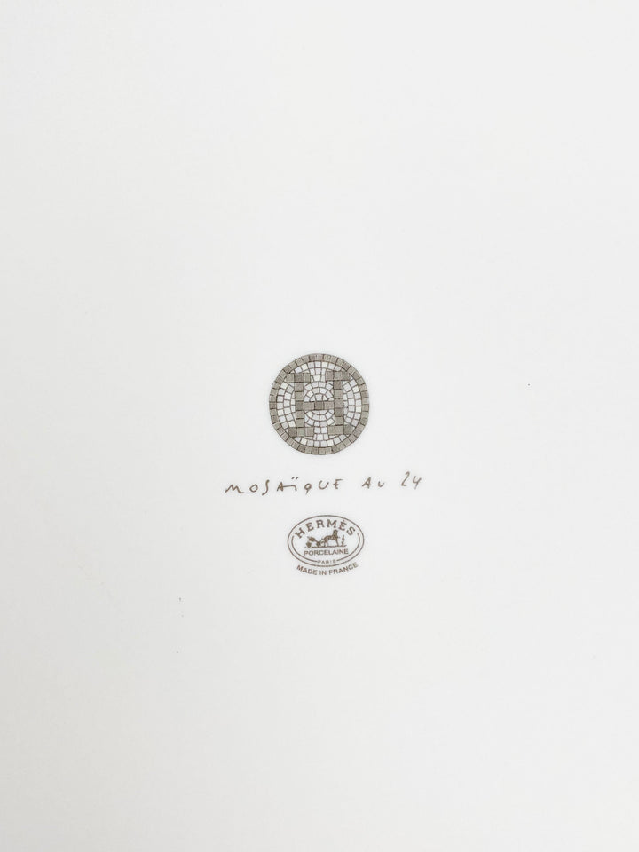 Hermes Mosaique Au 24 Platinum Tart Platter