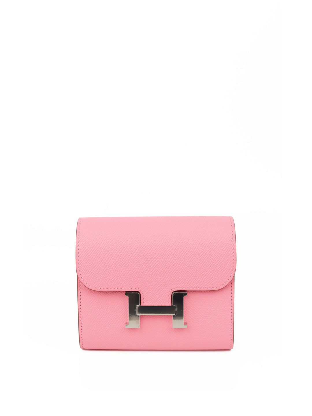 Hermes Rose Confetti Constance Epsom Slim Wallet