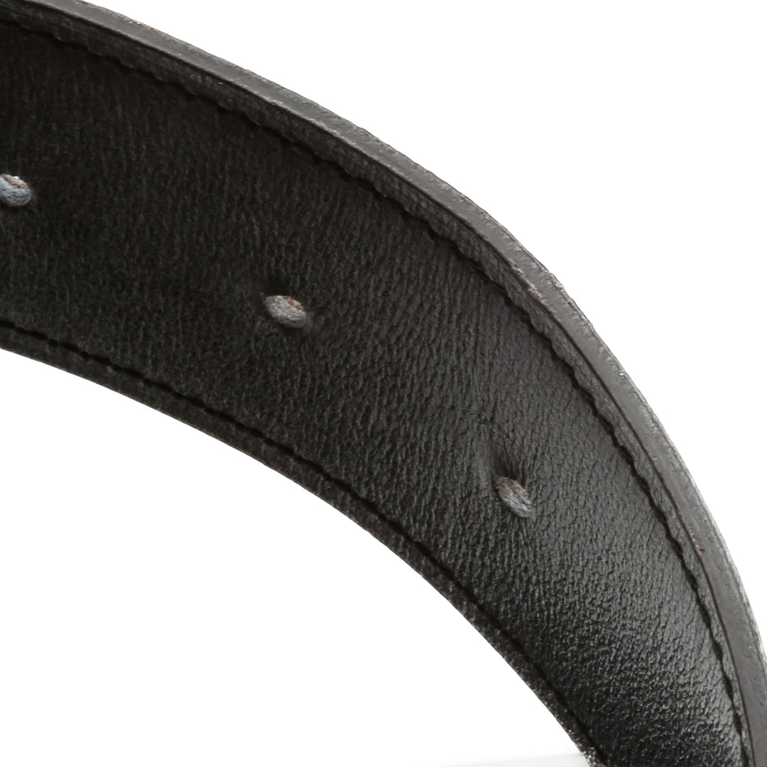 Top quality Hermes 38MM Veau/Togo Leather Strap Black & Grey with Constance 38MM Silver Buckle