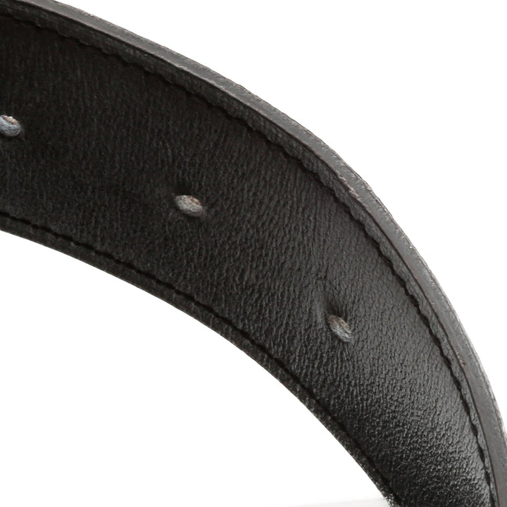 Top quality Hermes 38MM Veau/Togo Leather Strap Black & Grey with Constance 38MM Silver Buckle