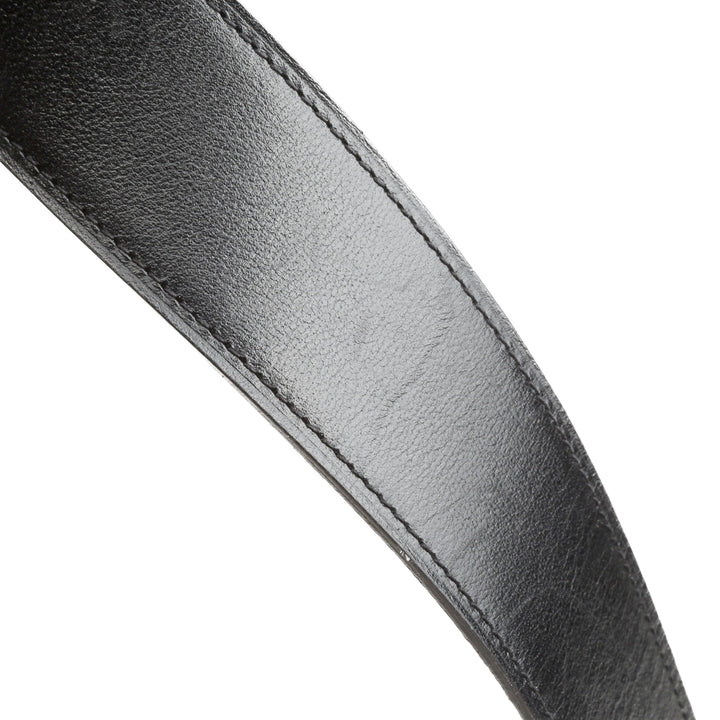 Top quality Hermes 38MM Veau/Togo Leather Strap Black & Grey with Constance 38MM Silver Buckle