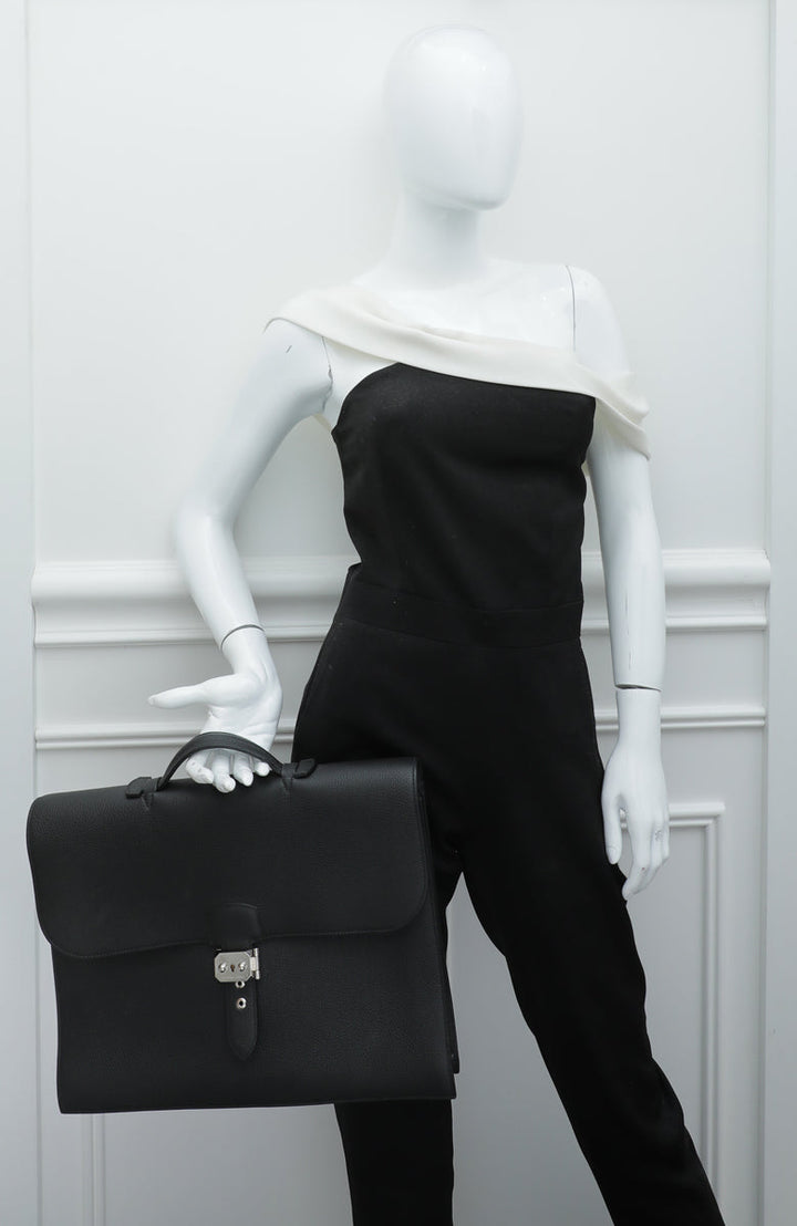 Top quality Hermes Noir Sac a Depeches 2 Messenger Bag