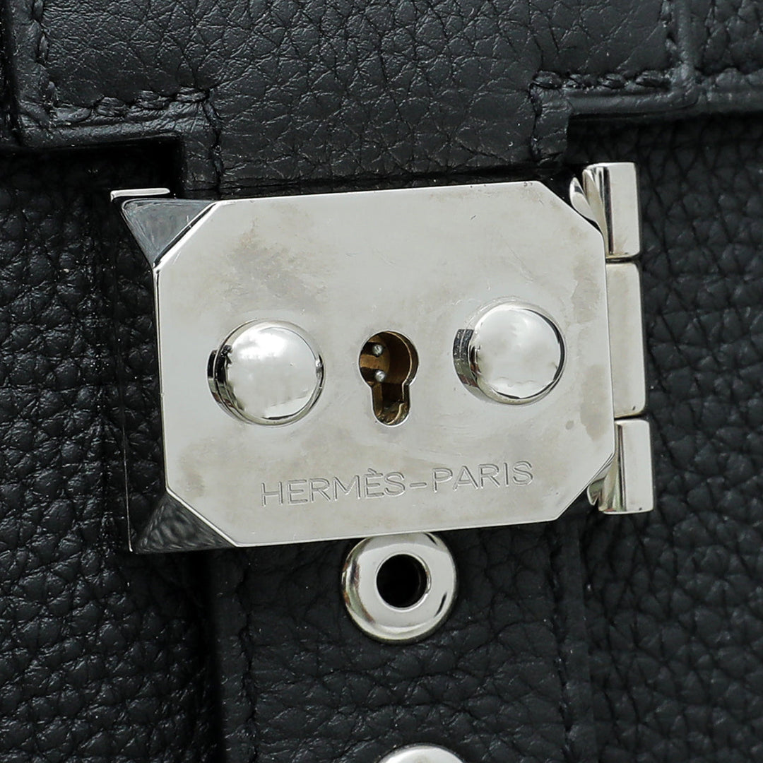 Hermes Noir Sac a Depeches 2 Messenger Bag