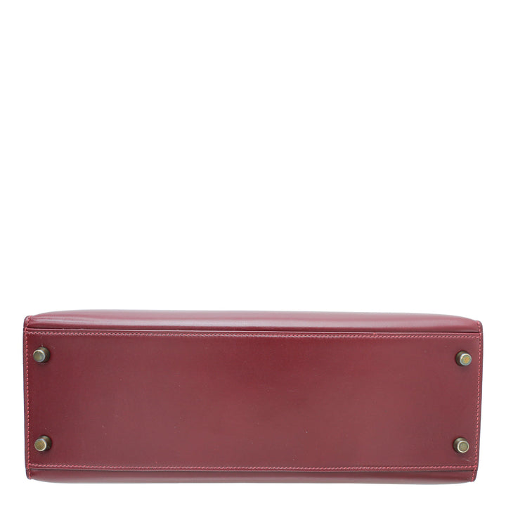 Hermes Rouge H Box Sellier Kelly 32 Bag