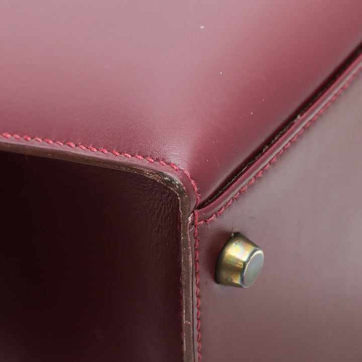 Hermes Rouge H Box Sellier Kelly 32 Bag