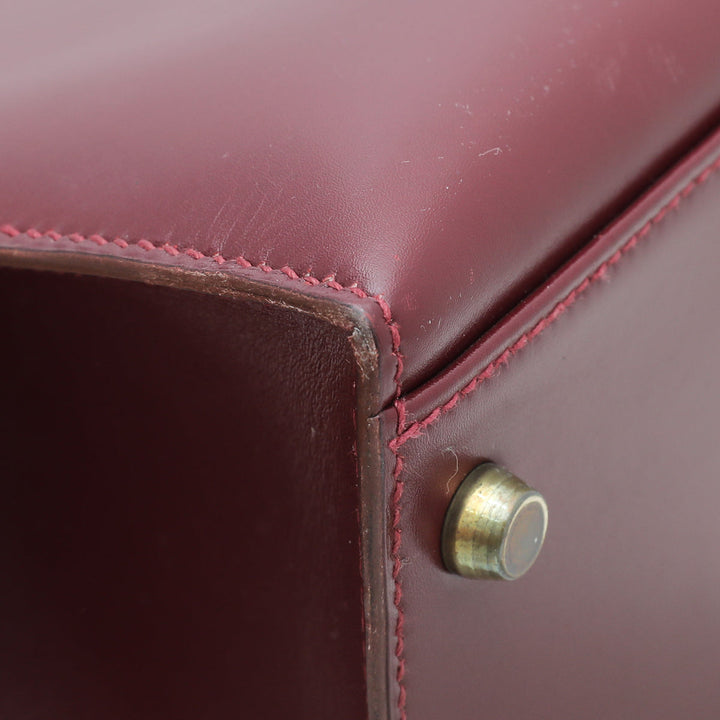 Hermes Rouge H Box Sellier Kelly 32 Bag