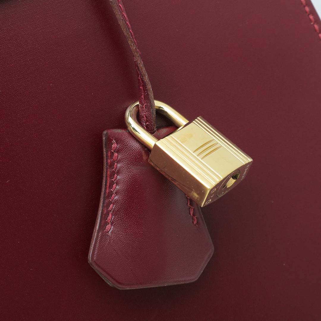 Hermes Rouge H Box Sellier Kelly 32 Bag