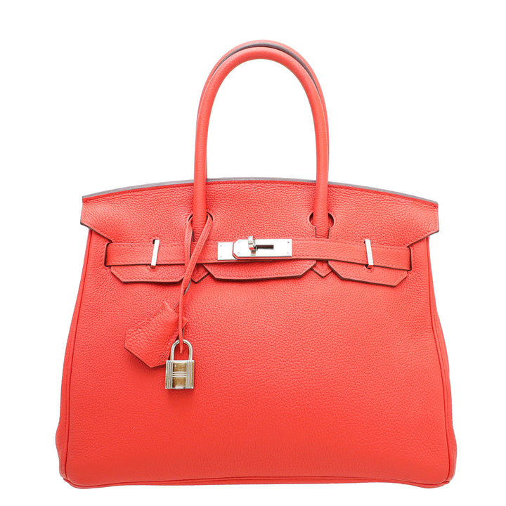 Hermes Rouge Tomate Birkin 30 Bag