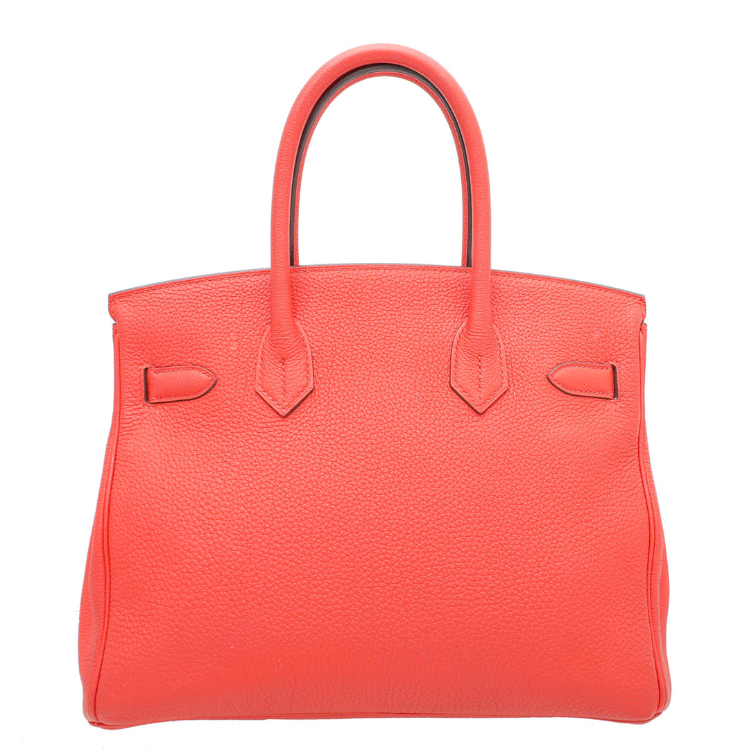 Hermes Rouge Tomate Birkin 30 Bag