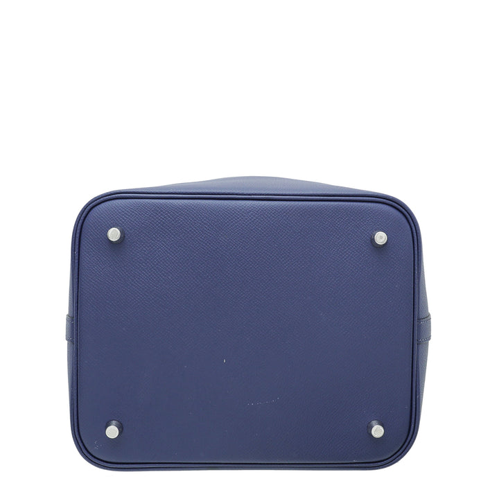 Hermes Tricolo Picotin 22 Tressage De Cuir MM Bag W/ Twilly
