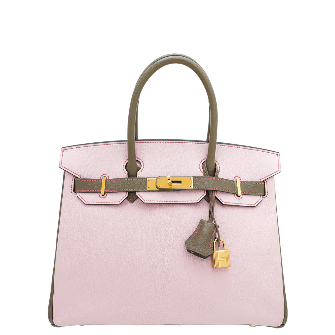 Hermes Bicolor Horse Shoe Stamp Birkin 30 Bag