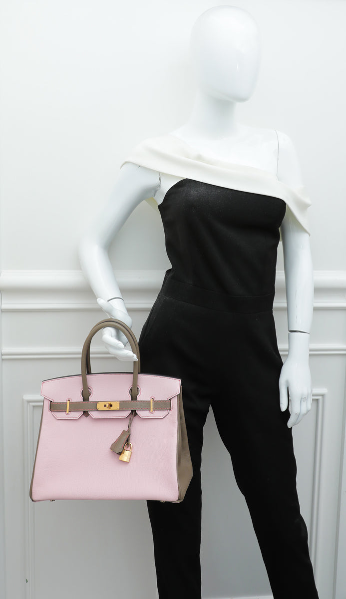 Hermes Bicolor Horse Shoe Stamp Birkin 30 Bag