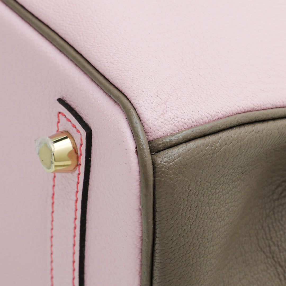 Hermes Bicolor Horse Shoe Stamp Birkin 30 Bag
