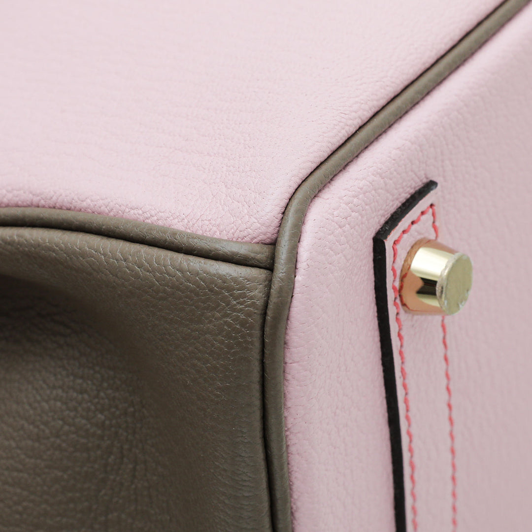 Hermes Bicolor Horse Shoe Stamp Birkin 30 Bag