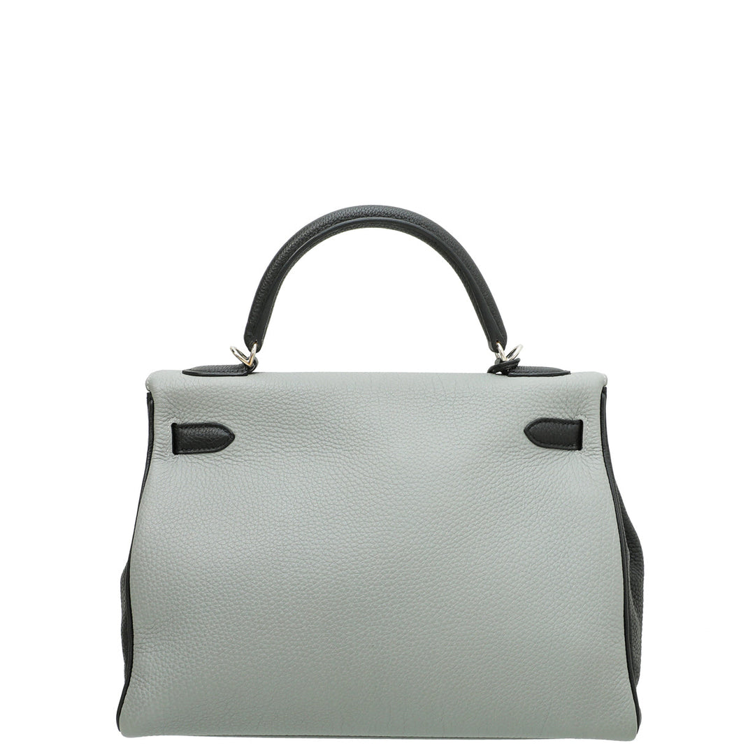 Top quality Hermes Bicolor Vache Hunter Horseshoe Stamp Retourne Kelly 32 Bag