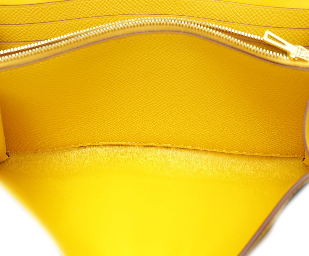 Top quality Hermes Jaune Ambre Constance To Go Wallet