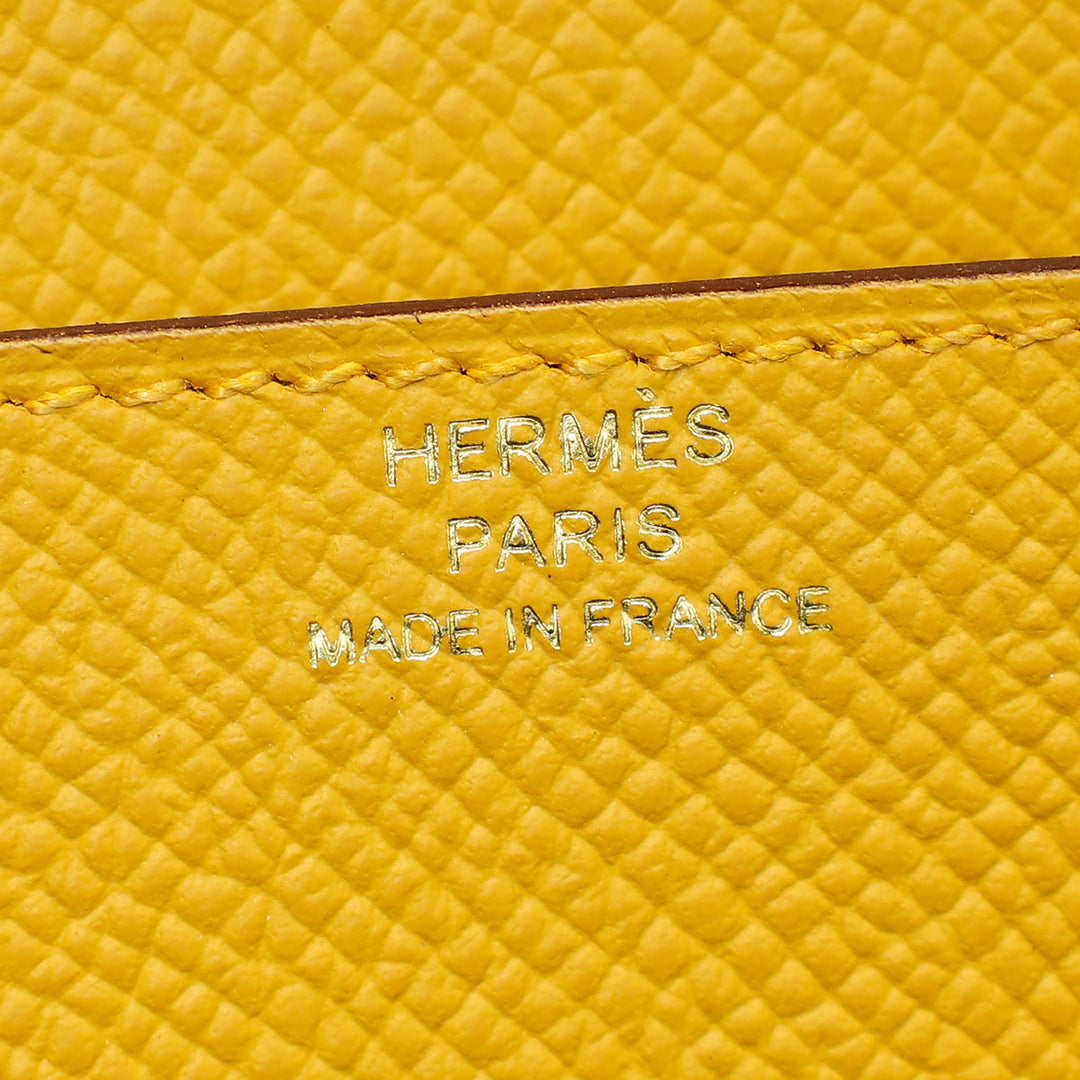Top quality Hermes Jaune Ambre Constance To Go Wallet