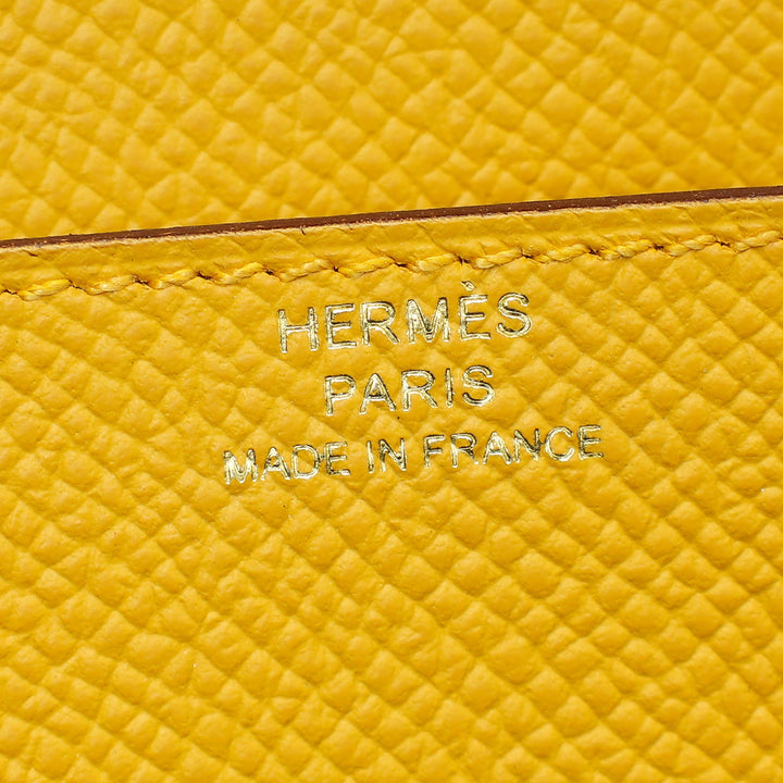 Top quality Hermes Jaune Ambre Constance To Go Wallet