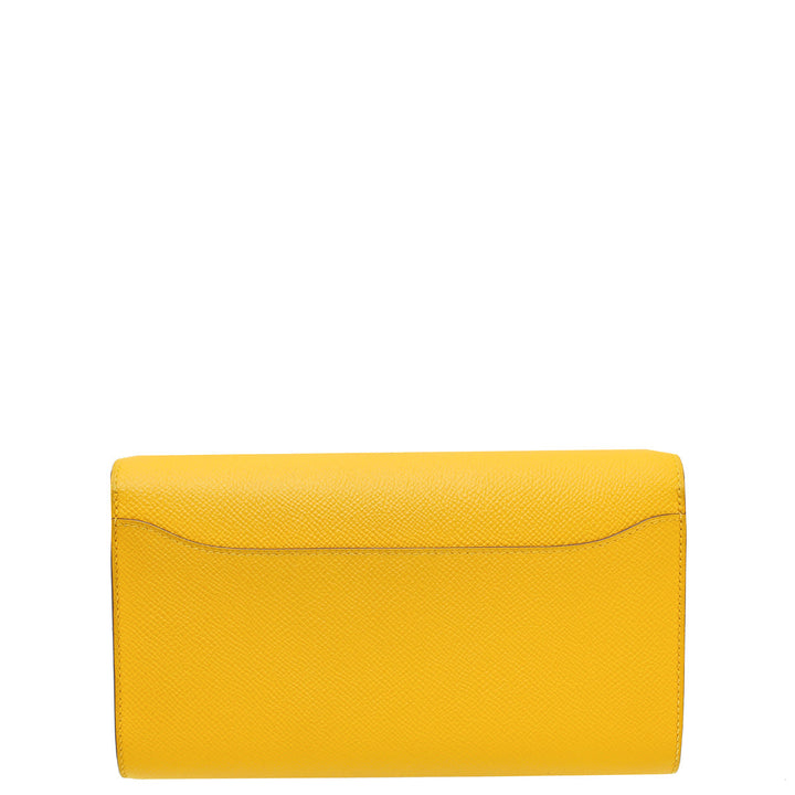 Top quality Hermes Jaune Ambre Constance To Go Wallet