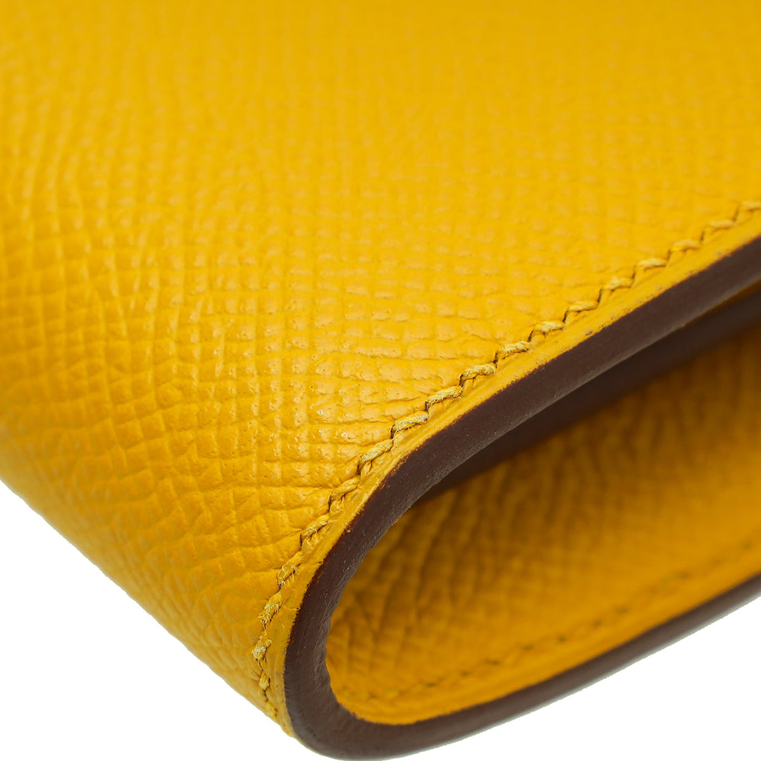 Top quality Hermes Jaune Ambre Constance To Go Wallet