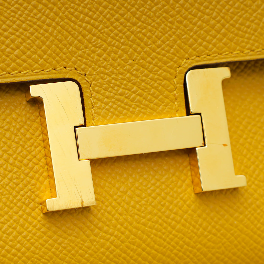 Top quality Hermes Jaune Ambre Constance To Go Wallet