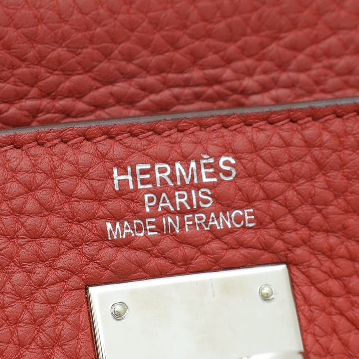 Hermes Rouge Venetian Retourne Kelly 35 Bag