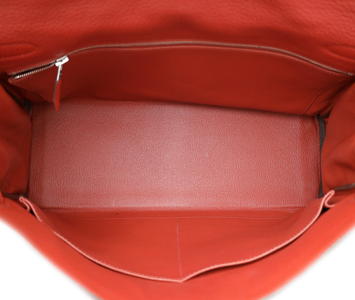 Hermes Rouge Venetian Retourne Kelly 35 Bag