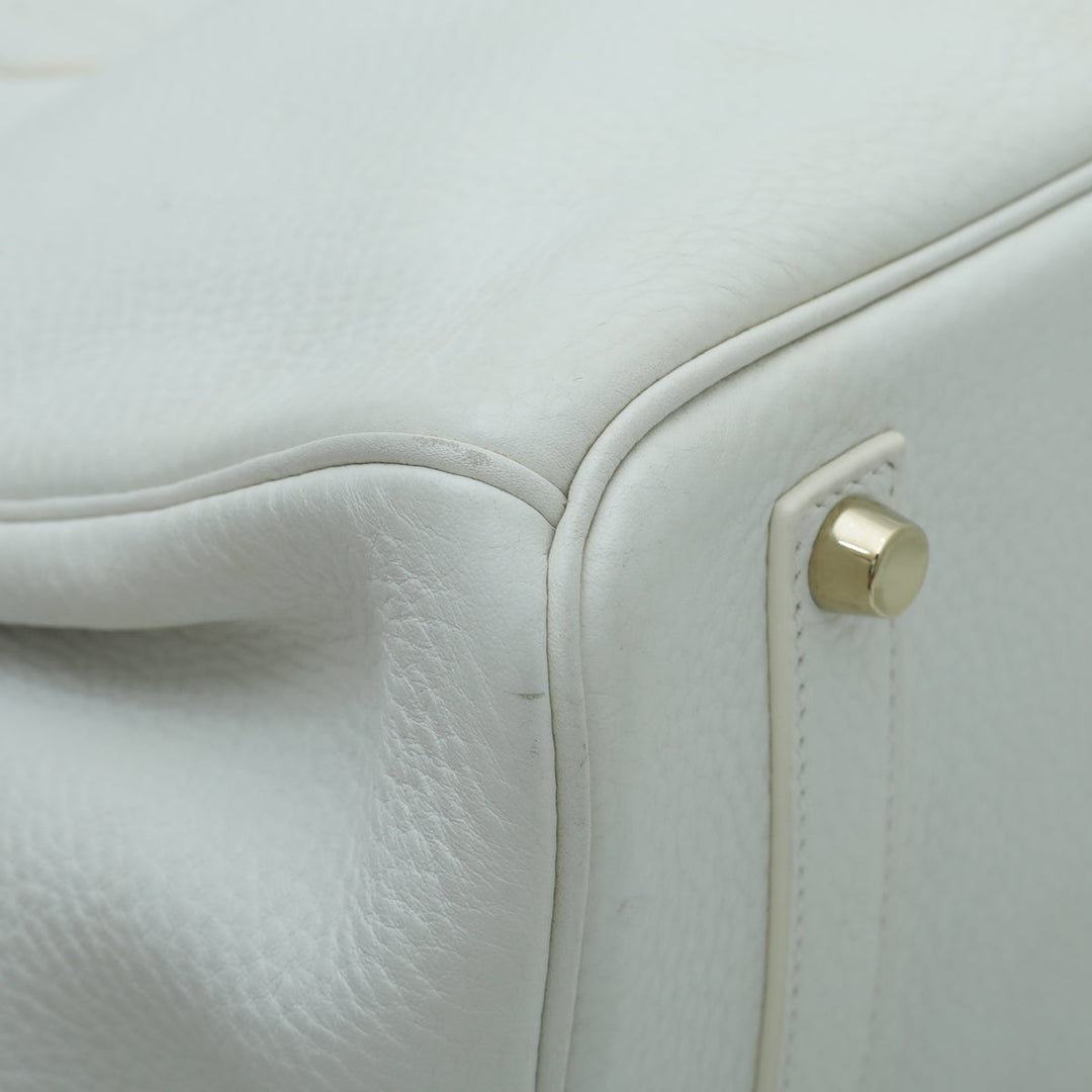 Hermes Blanc Birkin 35 Bag