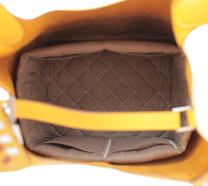 Hermes Tricolor Tressage De Cuir Picotin Lock 22 Bag