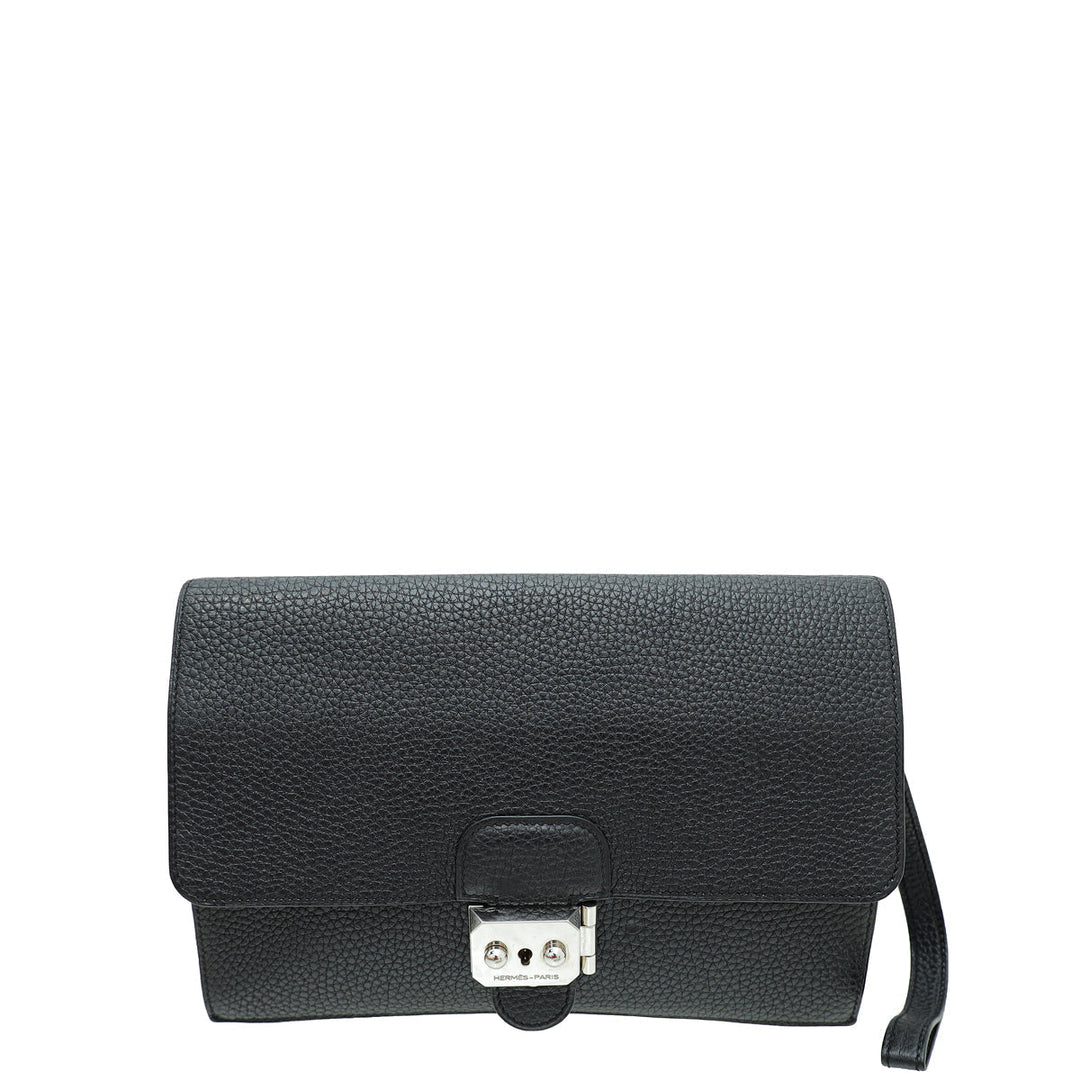 Top quality Hermes Noir Jet Pochette Clutch