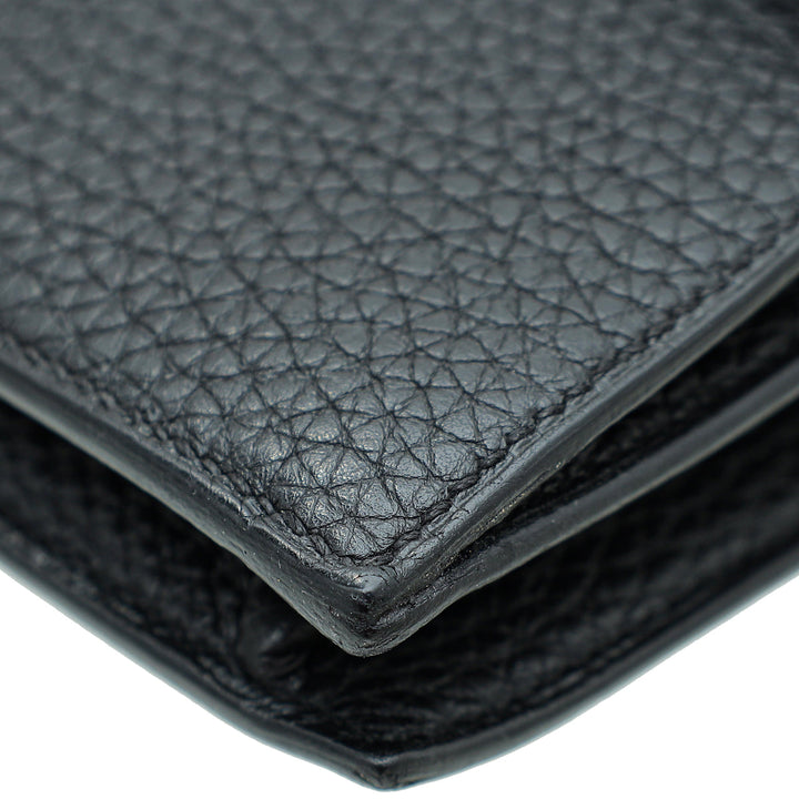Top quality Hermes Noir Jet Pochette Clutch