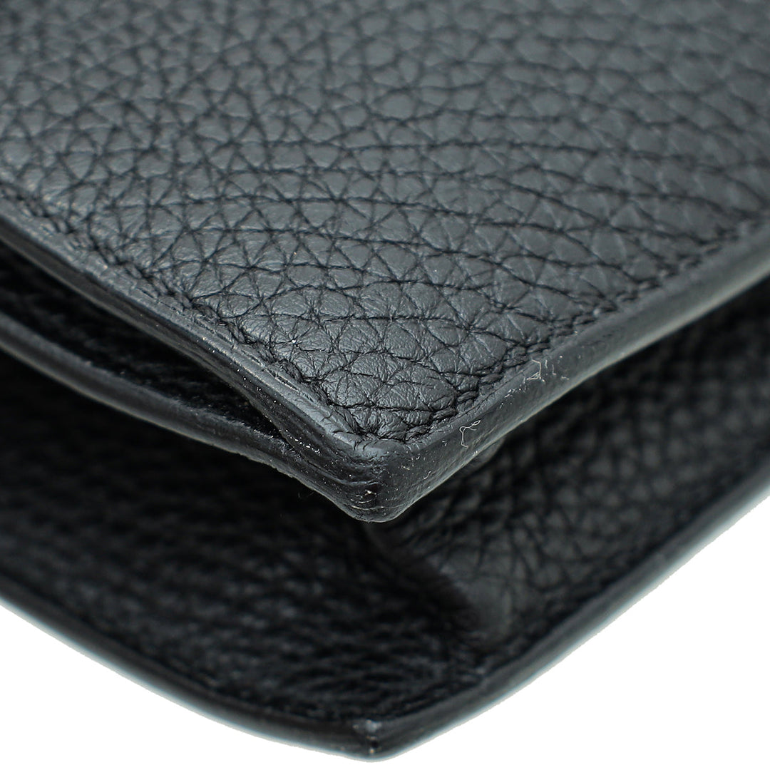 Top quality Hermes Noir Jet Pochette Clutch