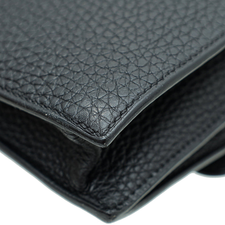 Top quality Hermes Noir Jet Pochette Clutch