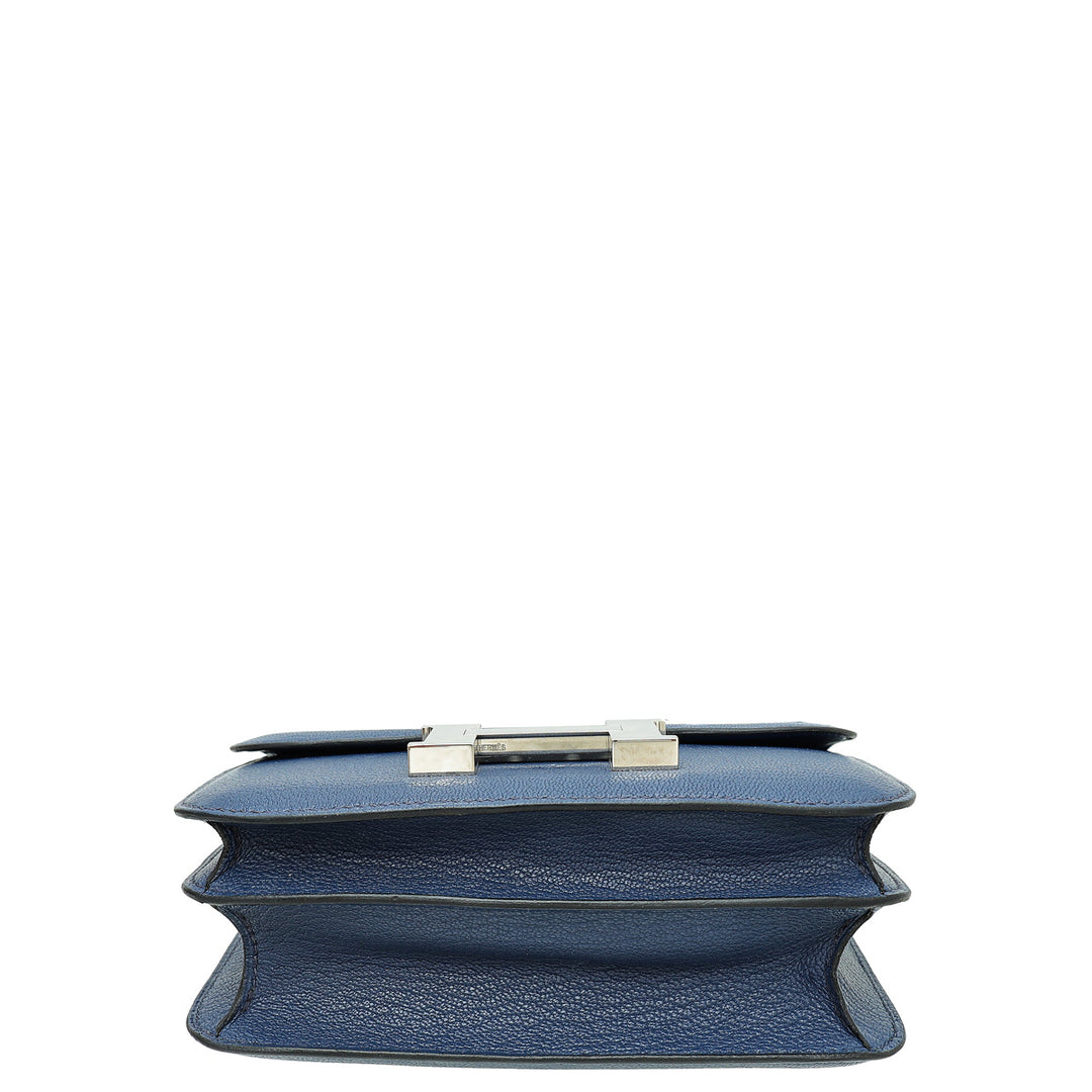 Top quality Hermes Bleu Brighton Constance Mini 18 Chevre Mysore Bag