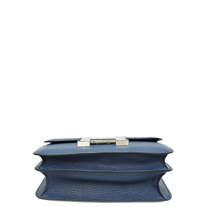 Top quality Hermes Bleu Brighton Constance Mini 18 Chevre Mysore Bag