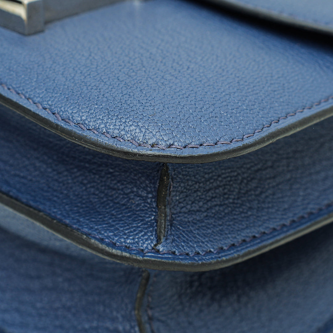 Top quality Hermes Bleu Brighton Constance Mini 18 Chevre Mysore Bag