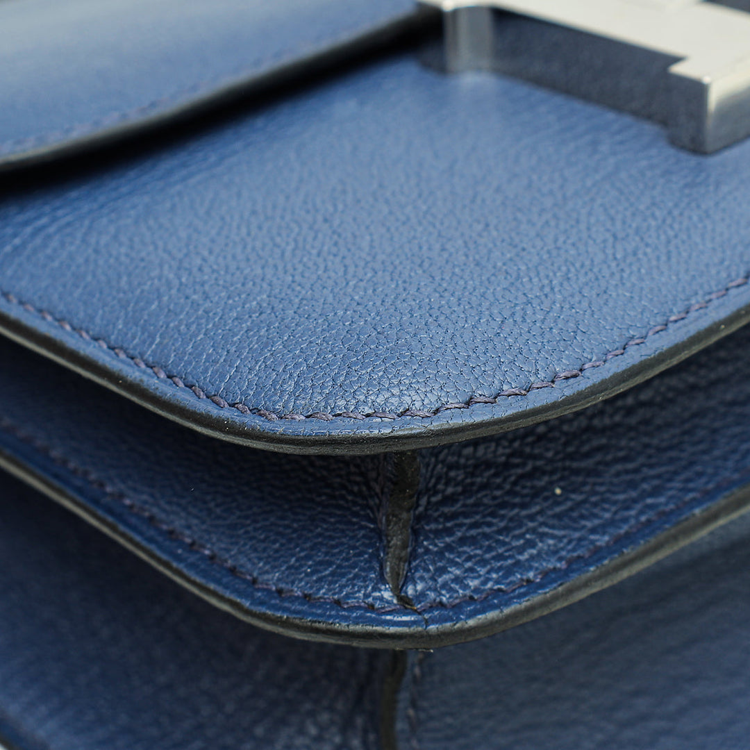 Top quality Hermes Bleu Brighton Constance Mini 18 Chevre Mysore Bag