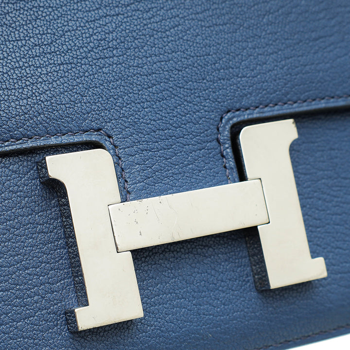 Top quality Hermes Bleu Brighton Constance Mini 18 Chevre Mysore Bag