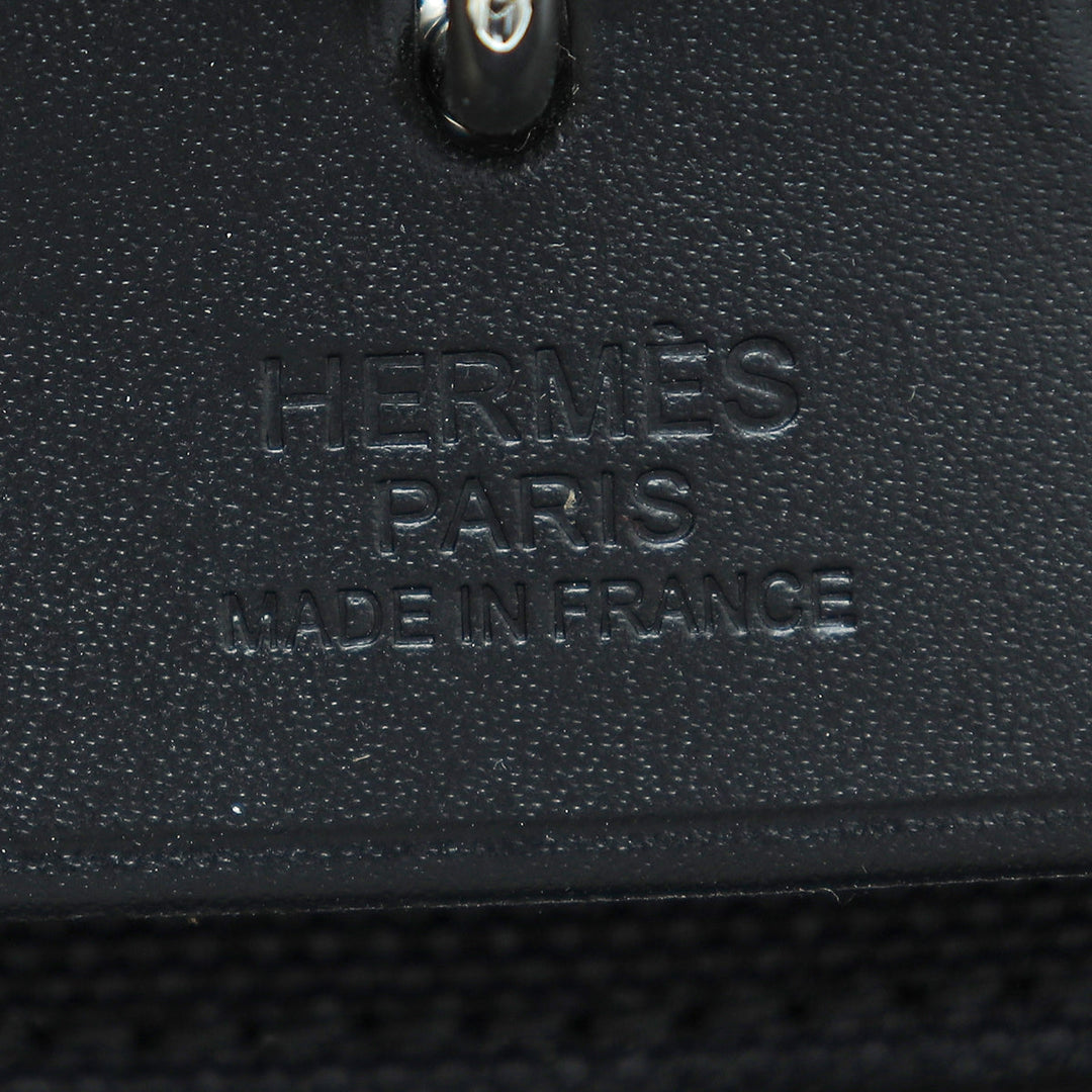 Hermes Noir Herbag Vache Hunter Toile 31 PM Bag