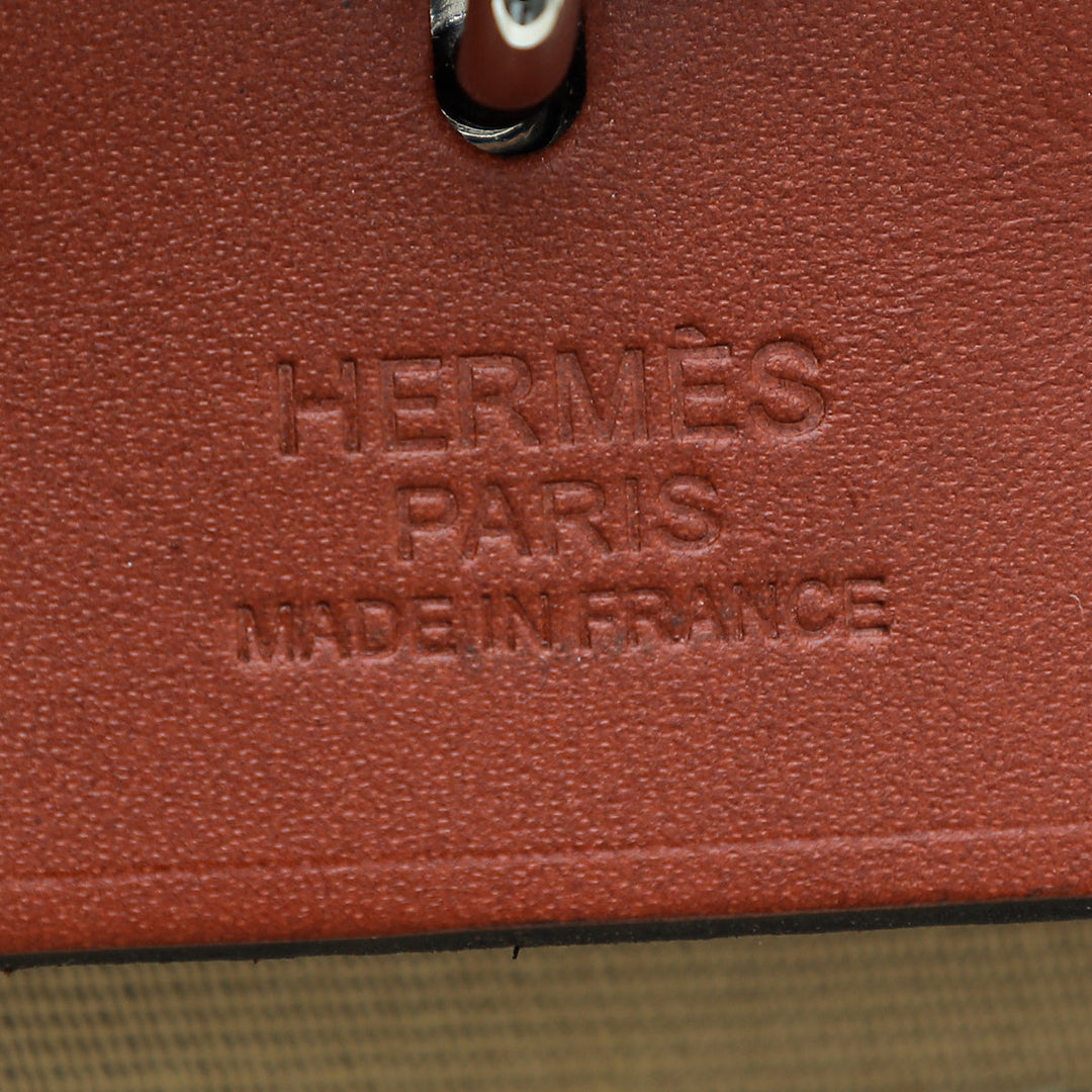 Hermes Bicolor Herbag Vache Hunter Toile 31 PM Bag