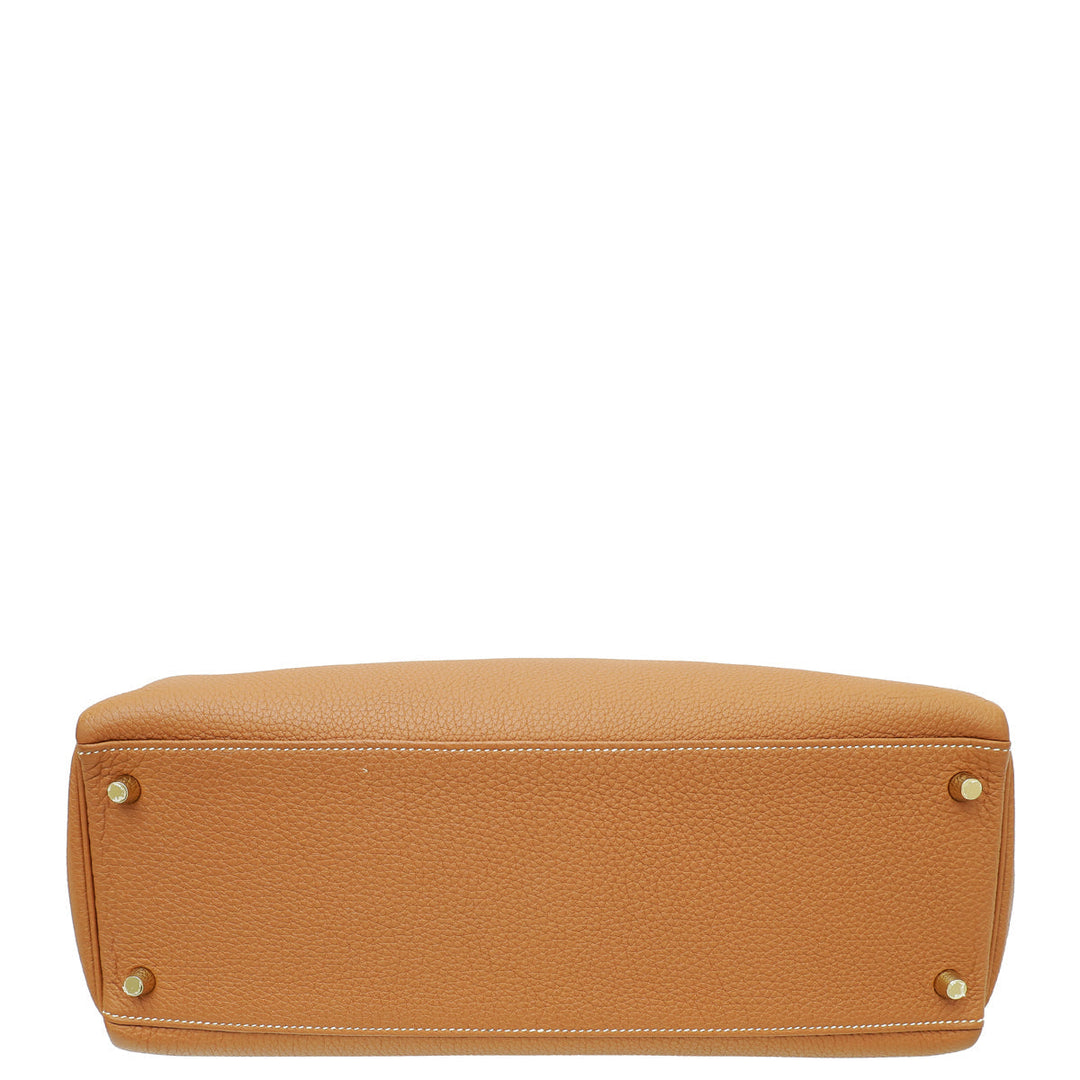 Hermes Gold Retourne Kelly 35 Bag