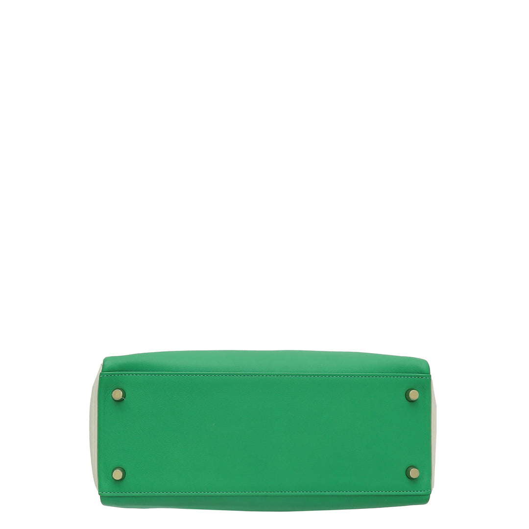 Hermes Bicolor Horseshoe Kelly 28 Bag