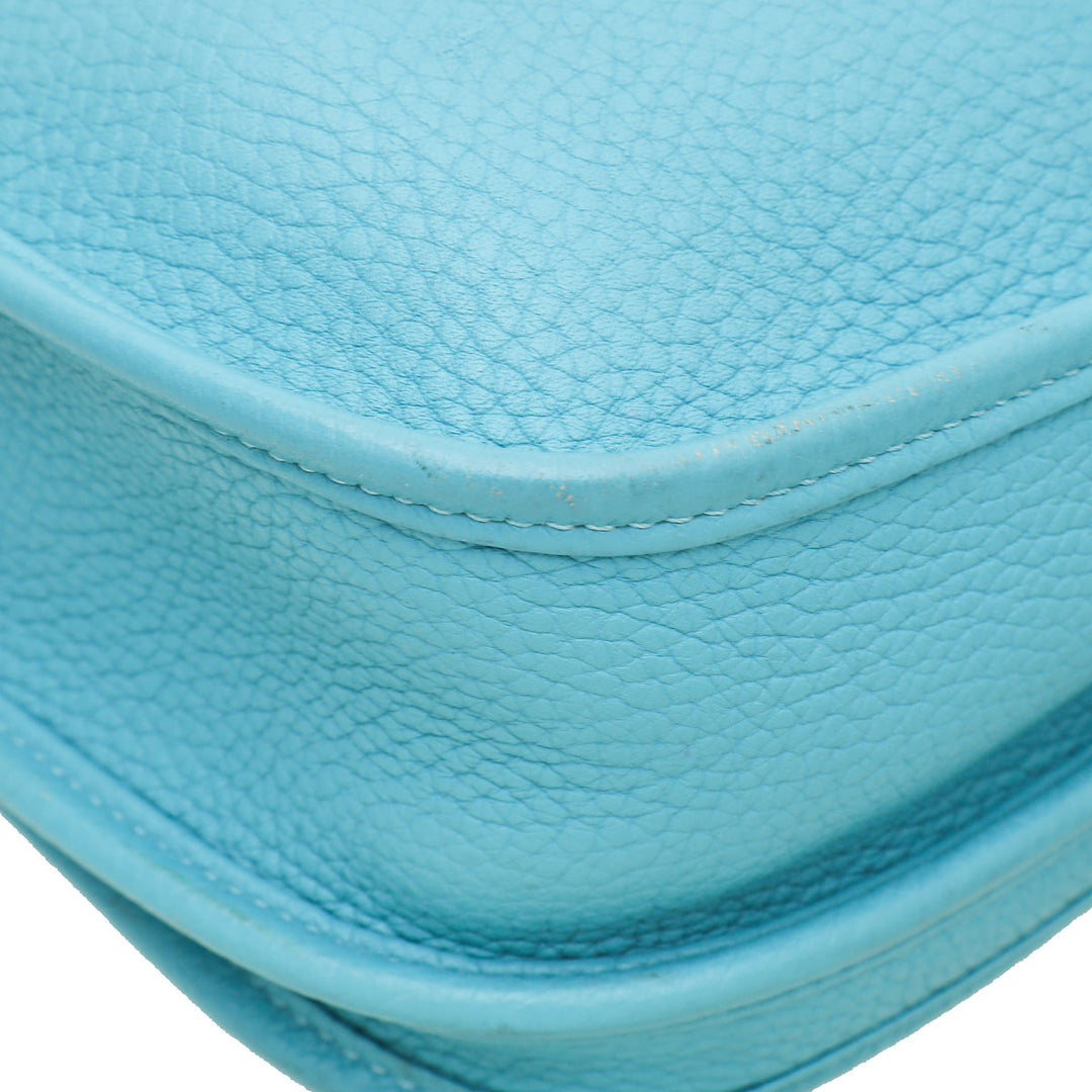 Hermes Bleu Saint Cyr Evelyne III PM Bag