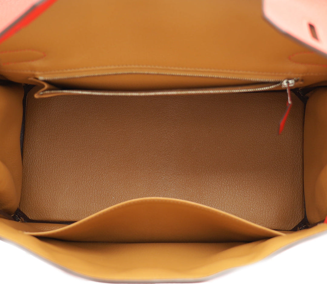 Hermes Bicolor Retourne Verso Birkin 30 Bag W/ Twillies
